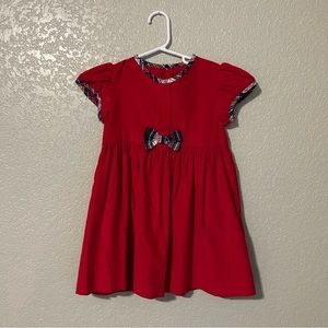Little English Corduroy Christmas Plaid Dress